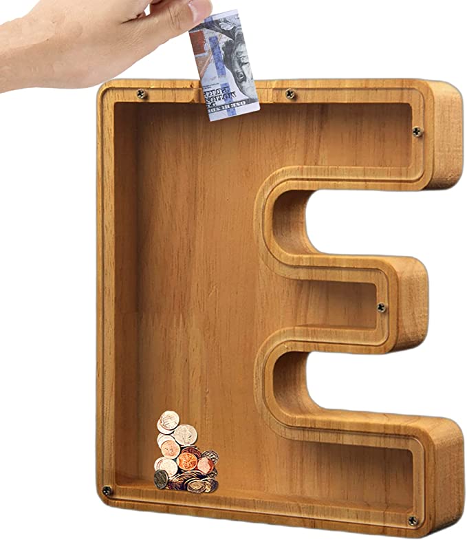 lusailstore - wooden letter piggy banks