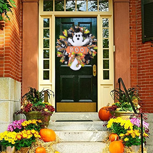 lusailstore - handmade halloween ghost wreath