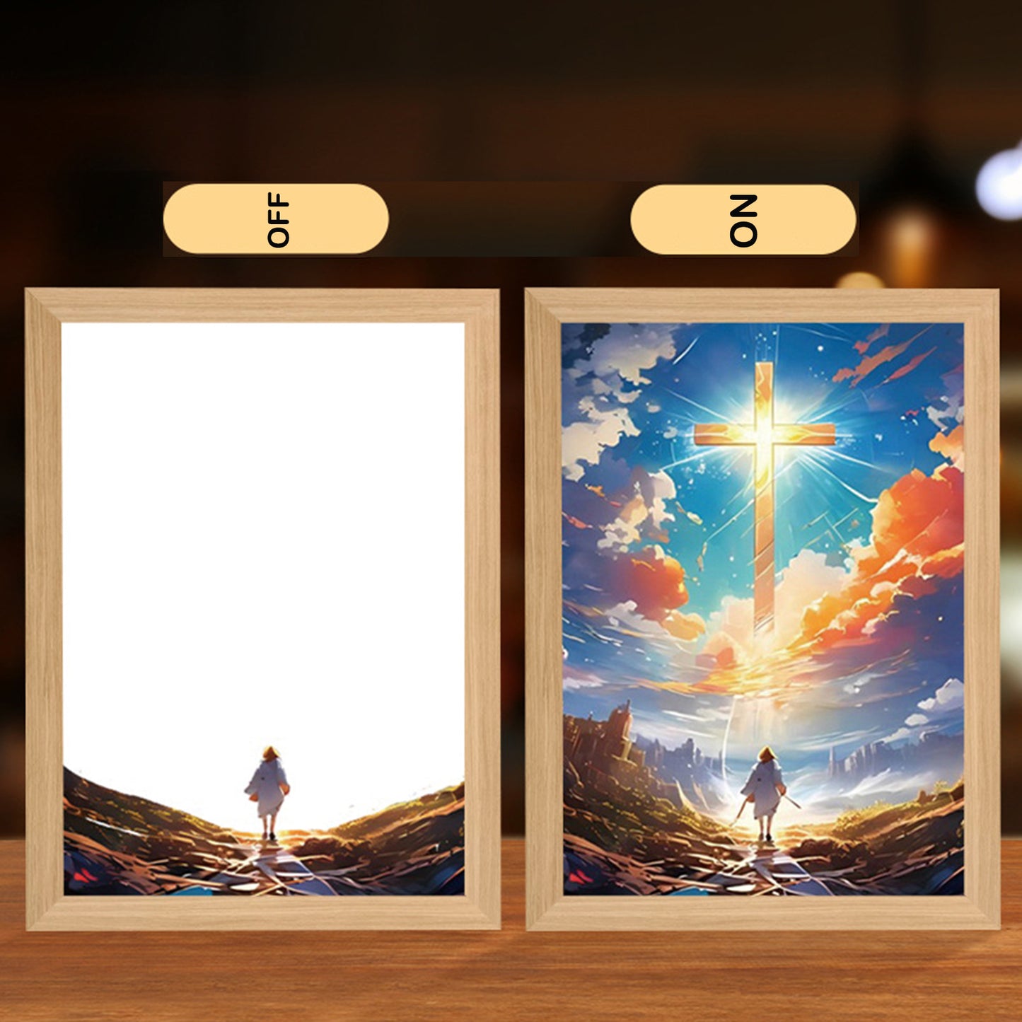 lusailstore - 4D LED Painted Jesus Night Light