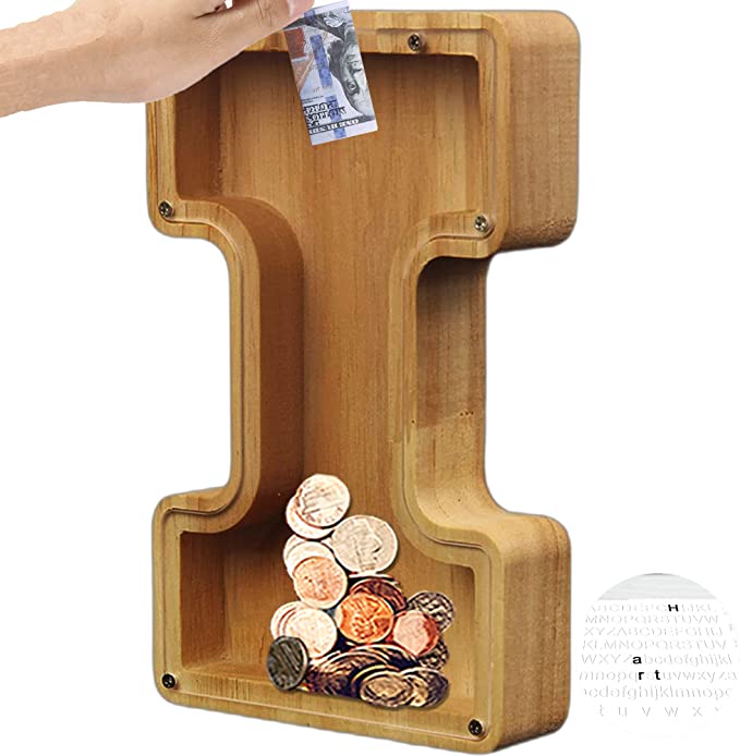 lusailstore - wooden letter piggy banks