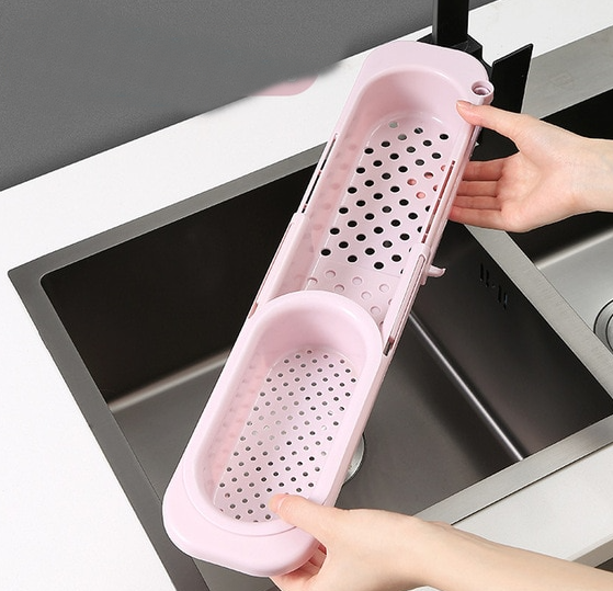 lusailstore - Kitchen Retractable Sink Rack Organizer