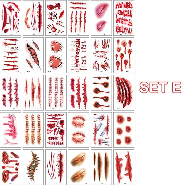 lusailstore- Halloween prank makeup temporary tattoo