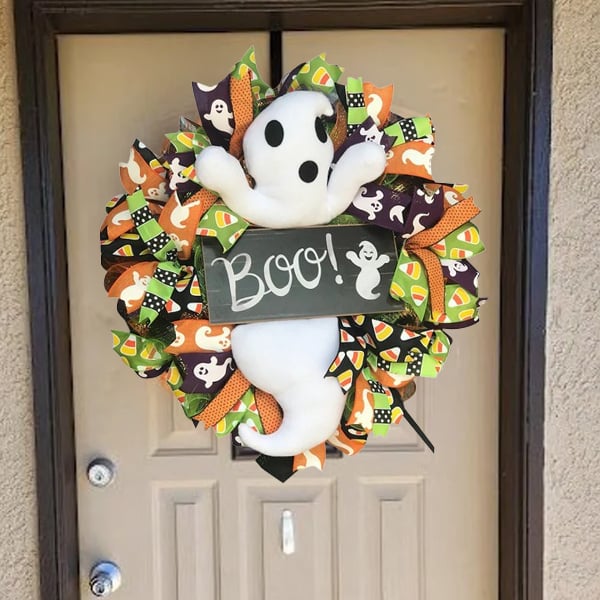 lusailstore - handmade halloween ghost wreath