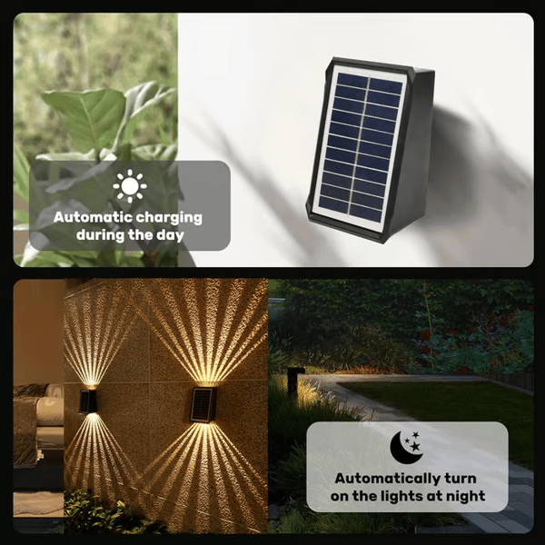 lusailstore - solar outdoor wall lights