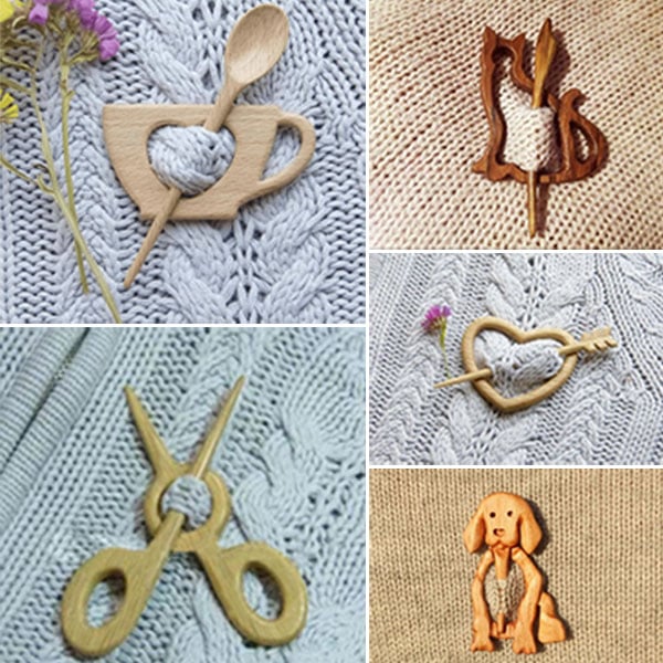 lusailstore - wooden animal brooches