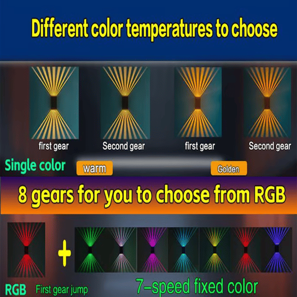 lusailstore - solar outdoor wall lights