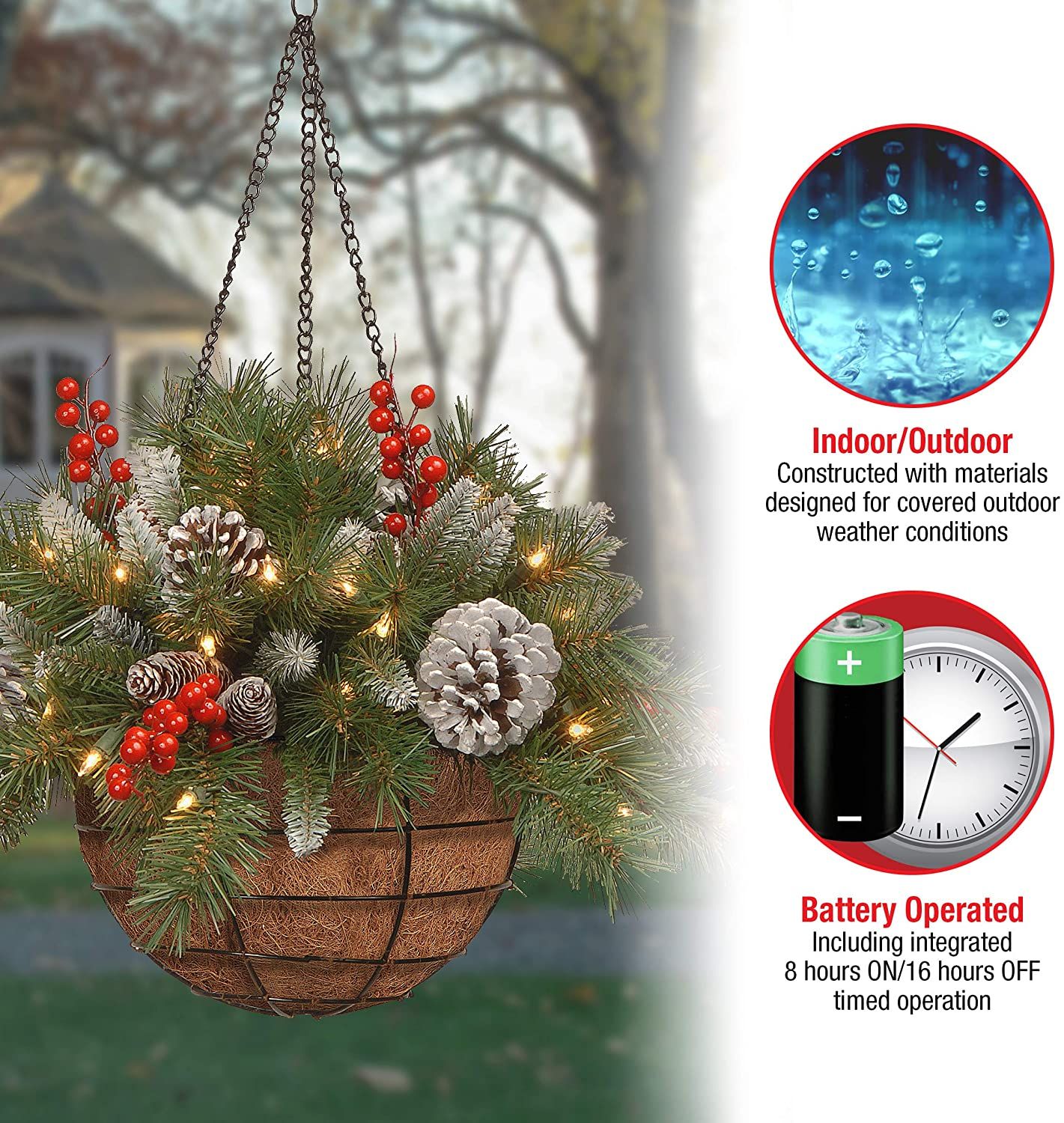 lusailstore - Magic Night Christmas Hanging Basket
