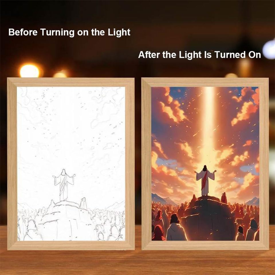 lusailstore - 4D LED Painted Jesus Night Light