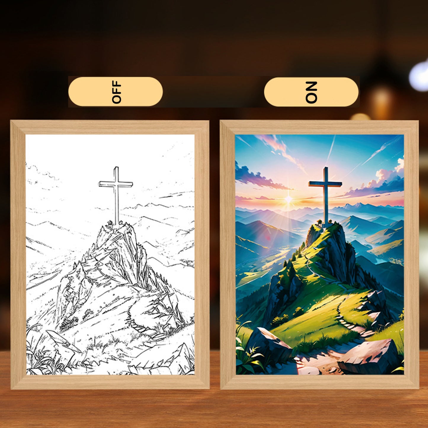 lusailstore - 4D LED Painted Jesus Night Light