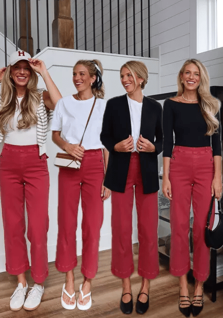 lusailstore-Tummy Control Twill Cropped Wide Leg Pant