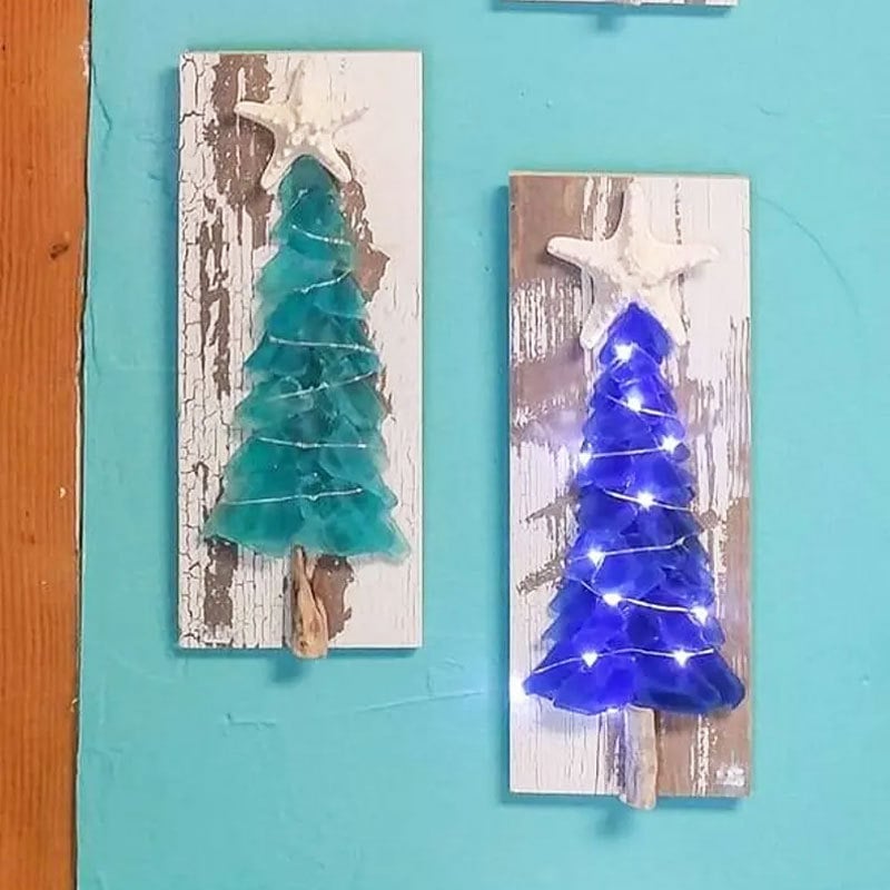 lusailstore - DIY Sea Glass Christmas Tree