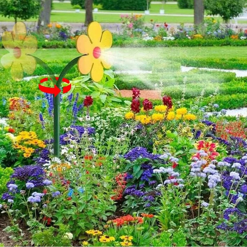 lusailstore - Dancing Sunflower Rotating Garden Sprinkler