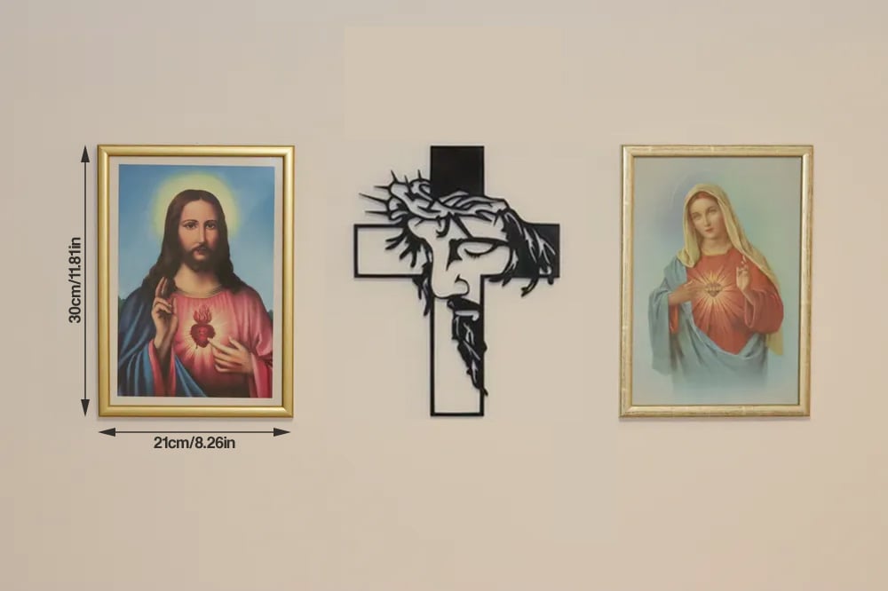 lusailstore - jesus cross metal sign christ wall art decorations