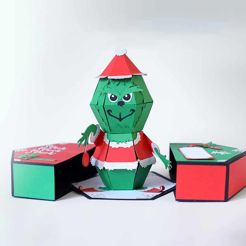 lusailstore-3D Santa Claus prank pop-up box card