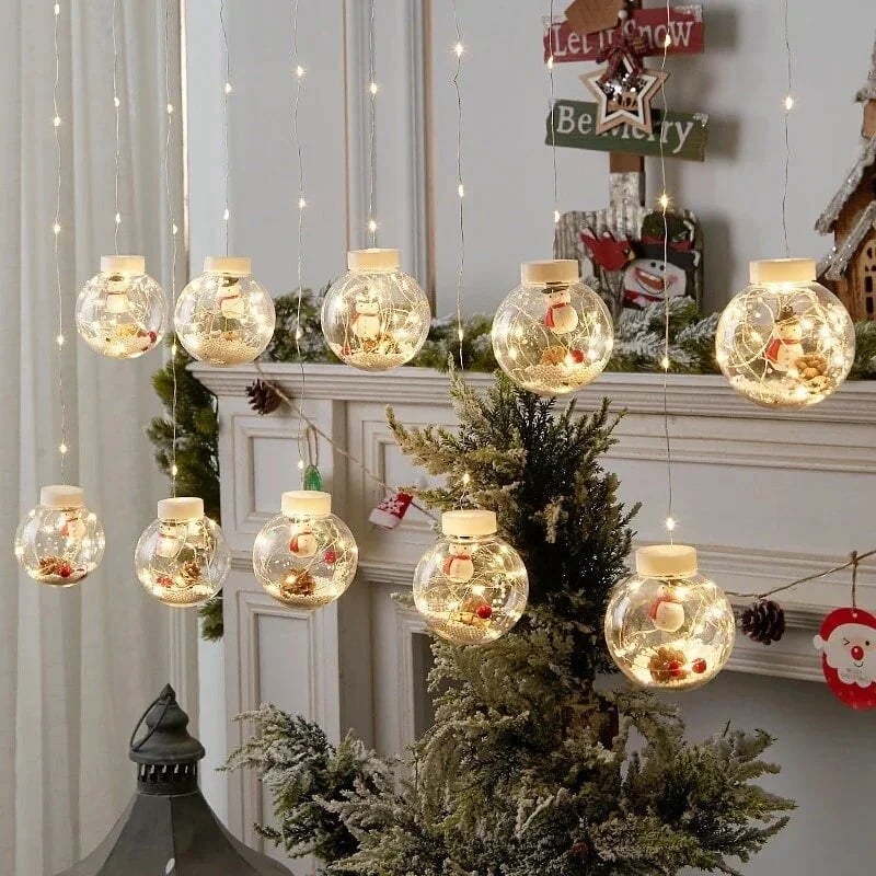 lusailstore - Christmas Led Wishing Ball String Lights Decorations