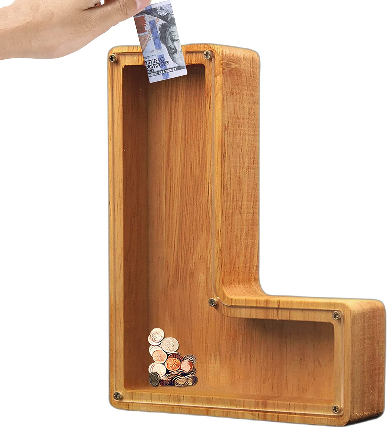 lusailstore - wooden letter piggy banks