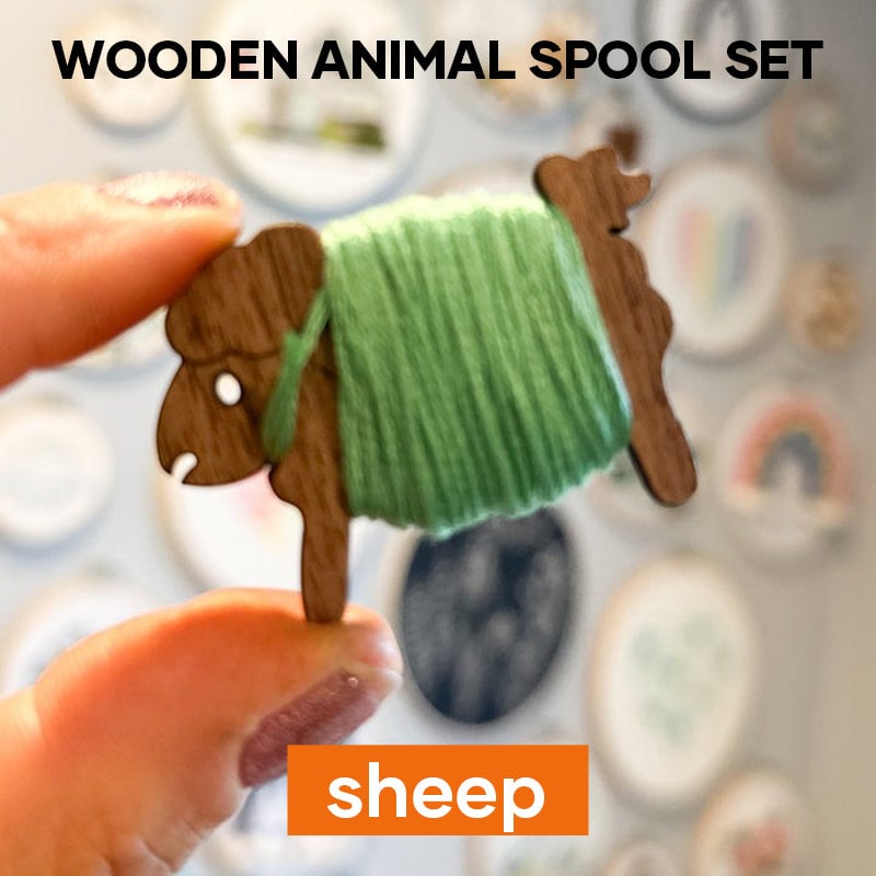 lusailstore - Wooden Animal Bobbin Set