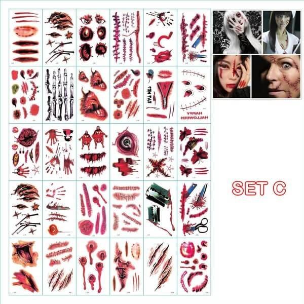 lusailstore- Halloween prank makeup temporary tattoo
