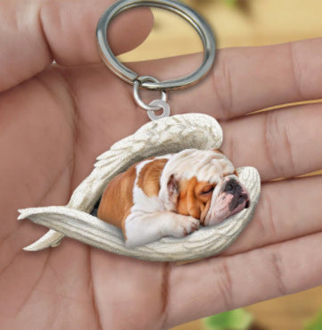 lusailstore-Sleeping Angel Acrylic Keychain