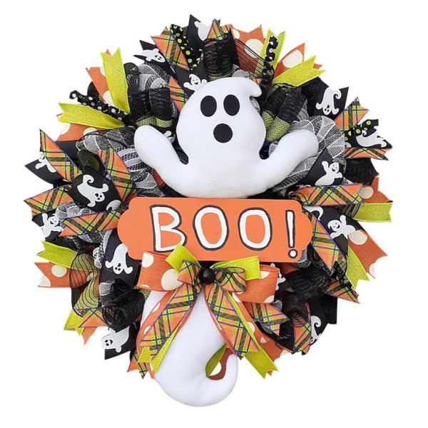 lusailstore - handmade halloween ghost wreath
