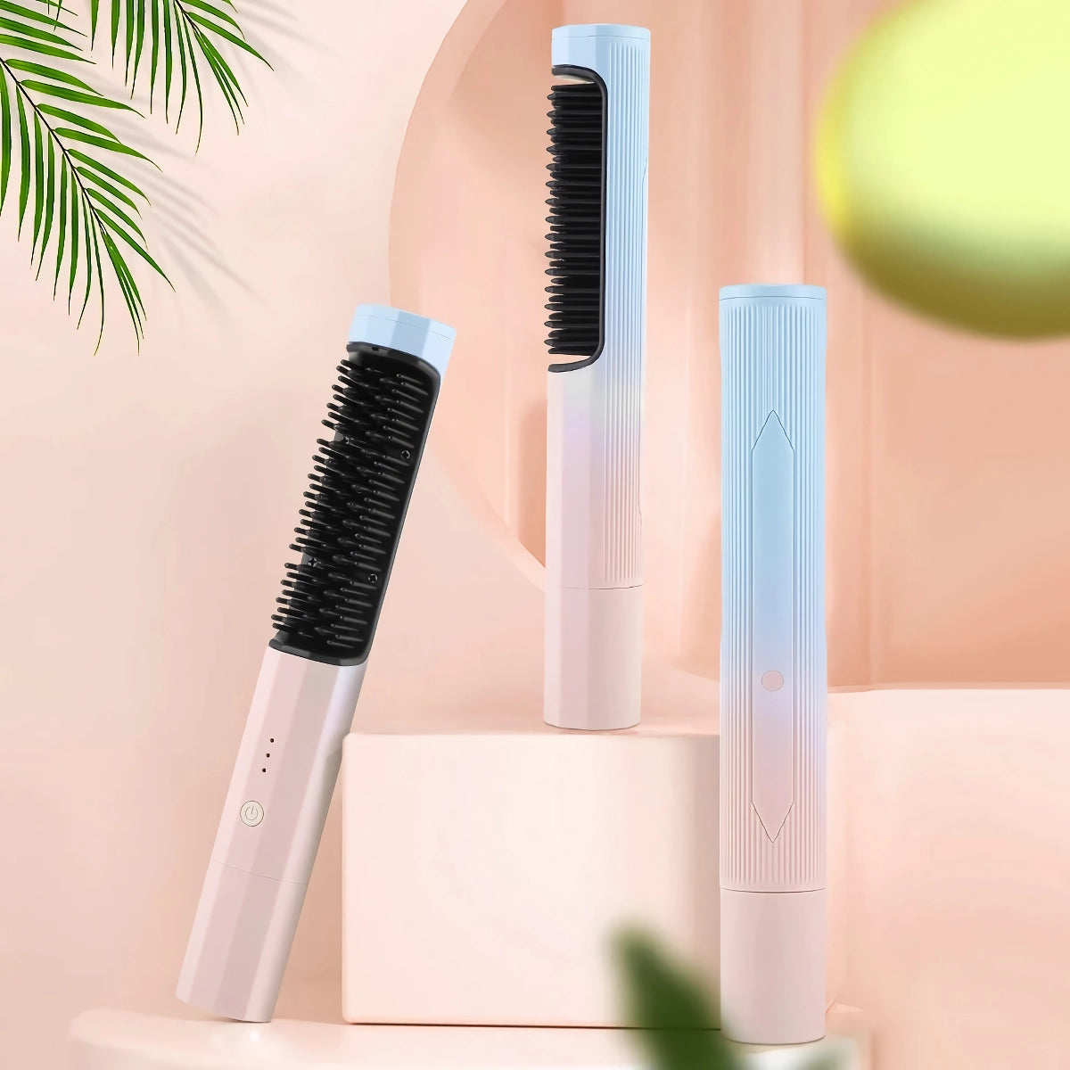 lusailstore - cordless portable heated hair brush