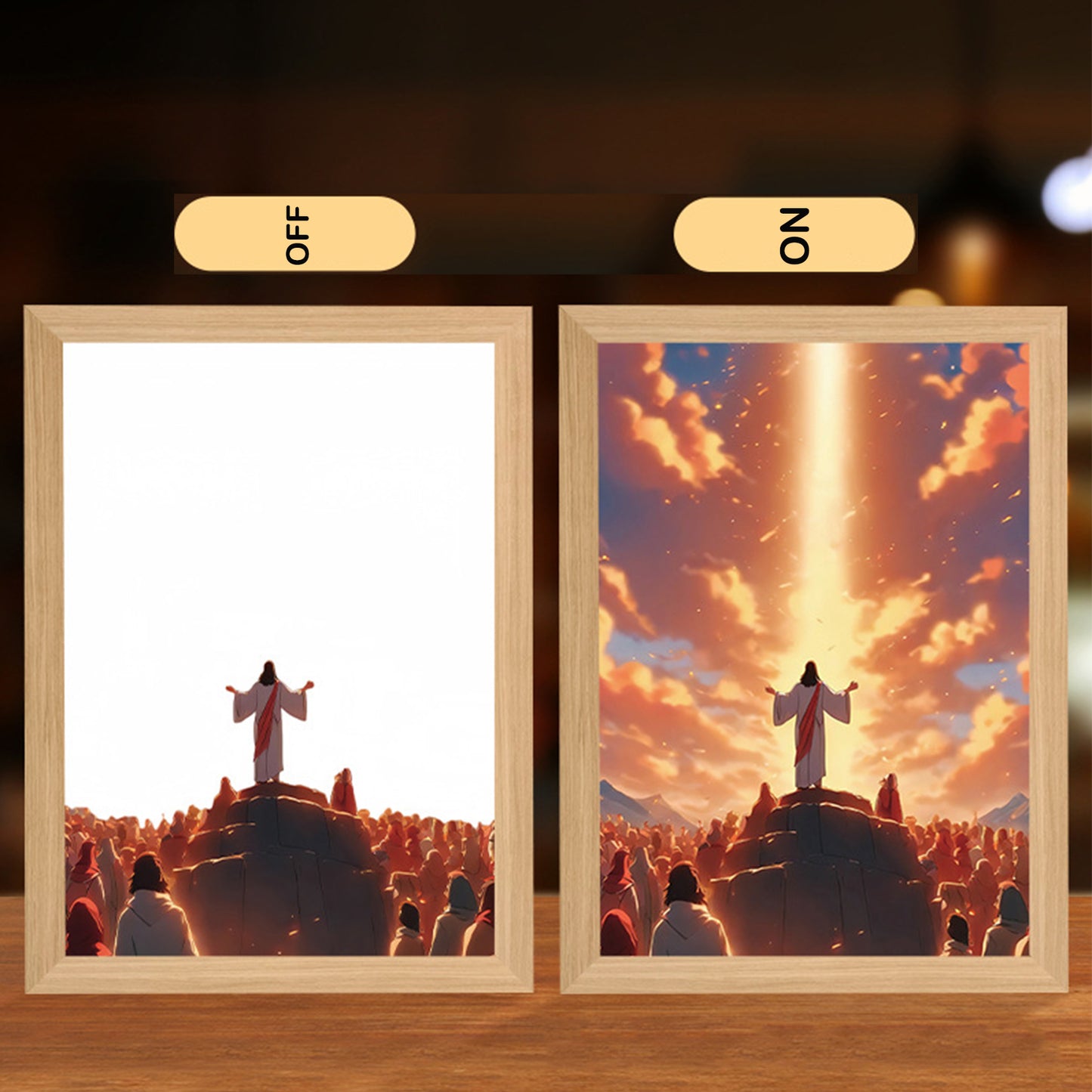 lusailstore - 4D LED Painted Jesus Night Light