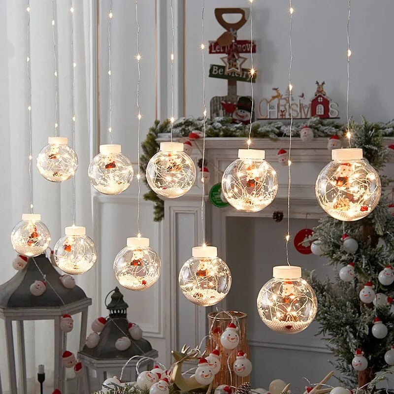 lusailstore - Christmas Led Wishing Ball String Lights Decorations