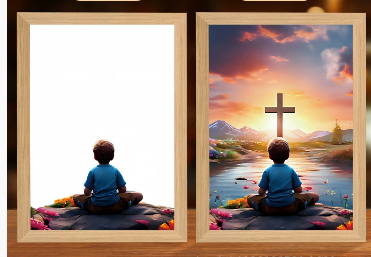 lusailstore - 4D LED Painted Jesus Night Light