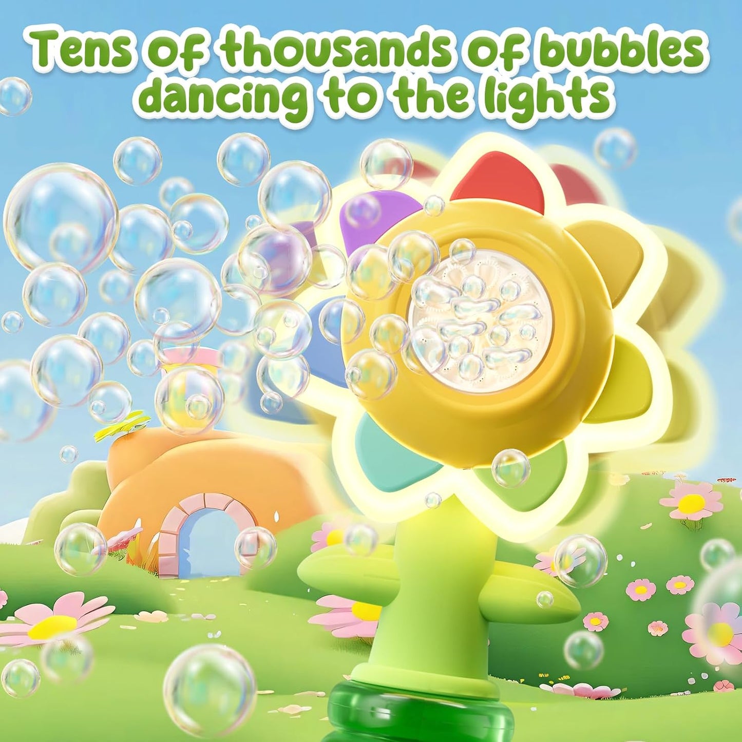 lusailstore - seven color flower bubble machine