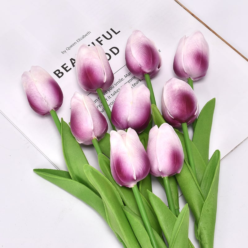 lusailstore- UV resistant realistic artificial tulip flower