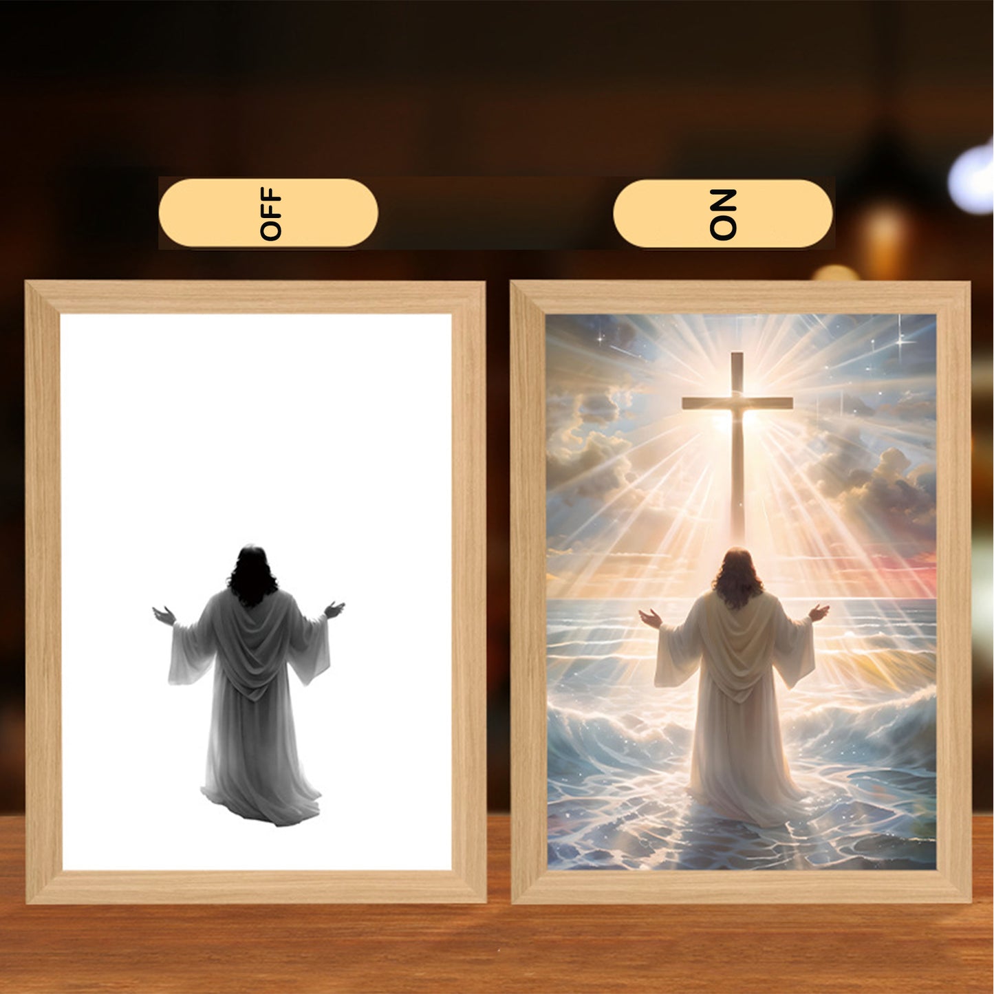 lusailstore - 4D LED Painted Jesus Night Light