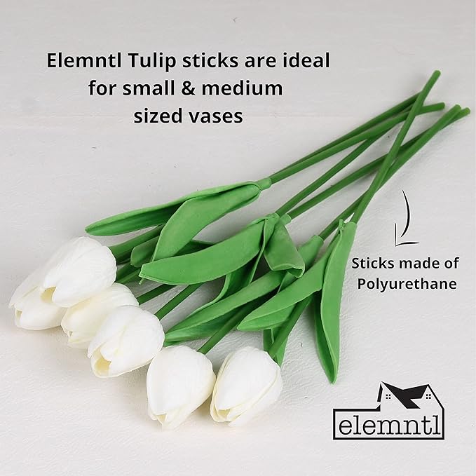 lusailstore- UV resistant realistic artificial tulip flower