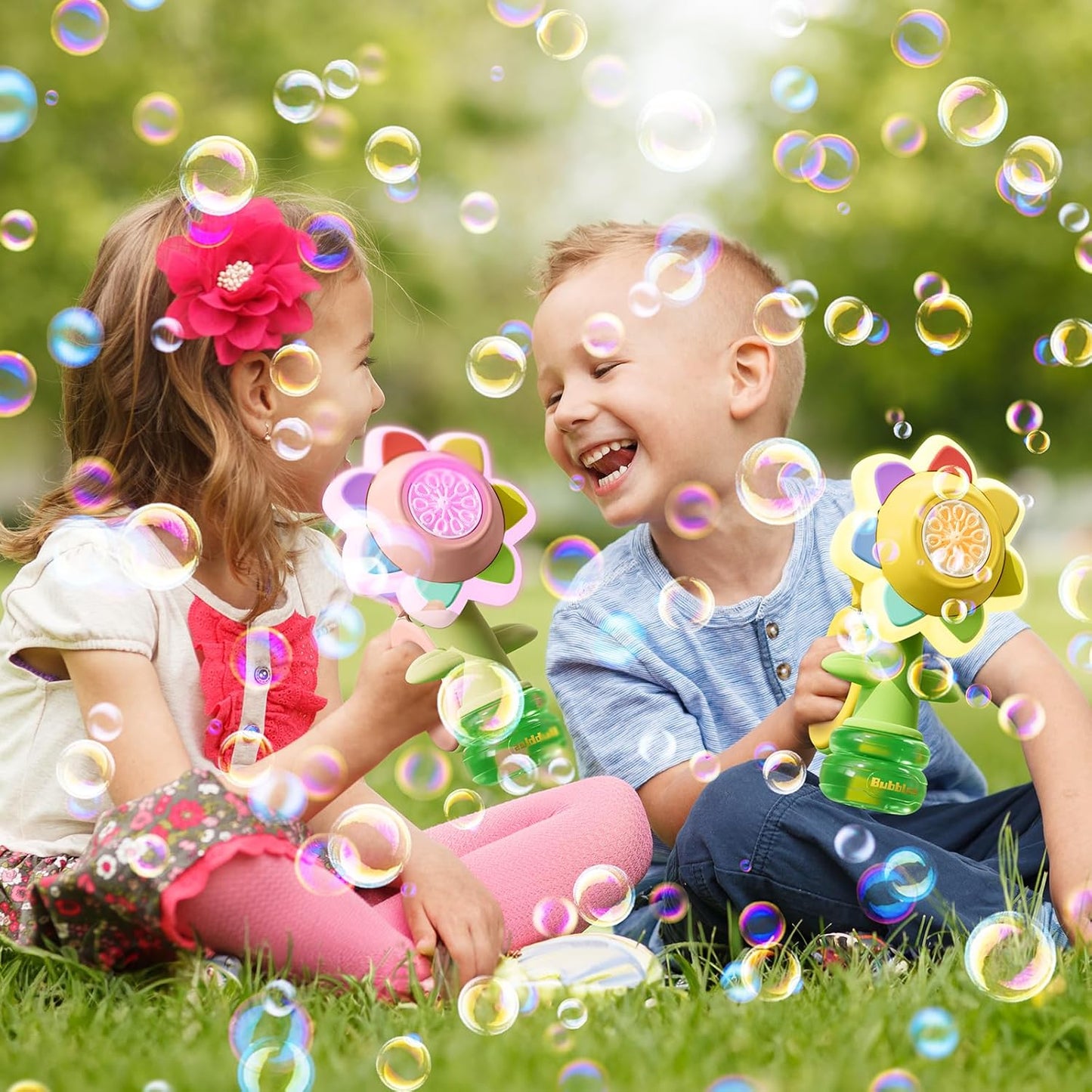 lusailstore - seven color flower bubble machine