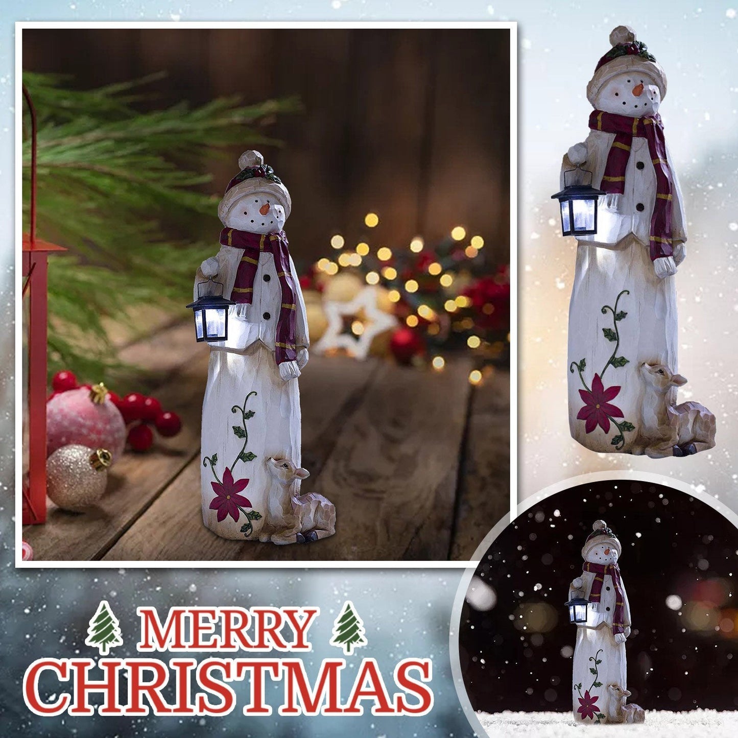 lusailstore - woodland snowman decorative lights