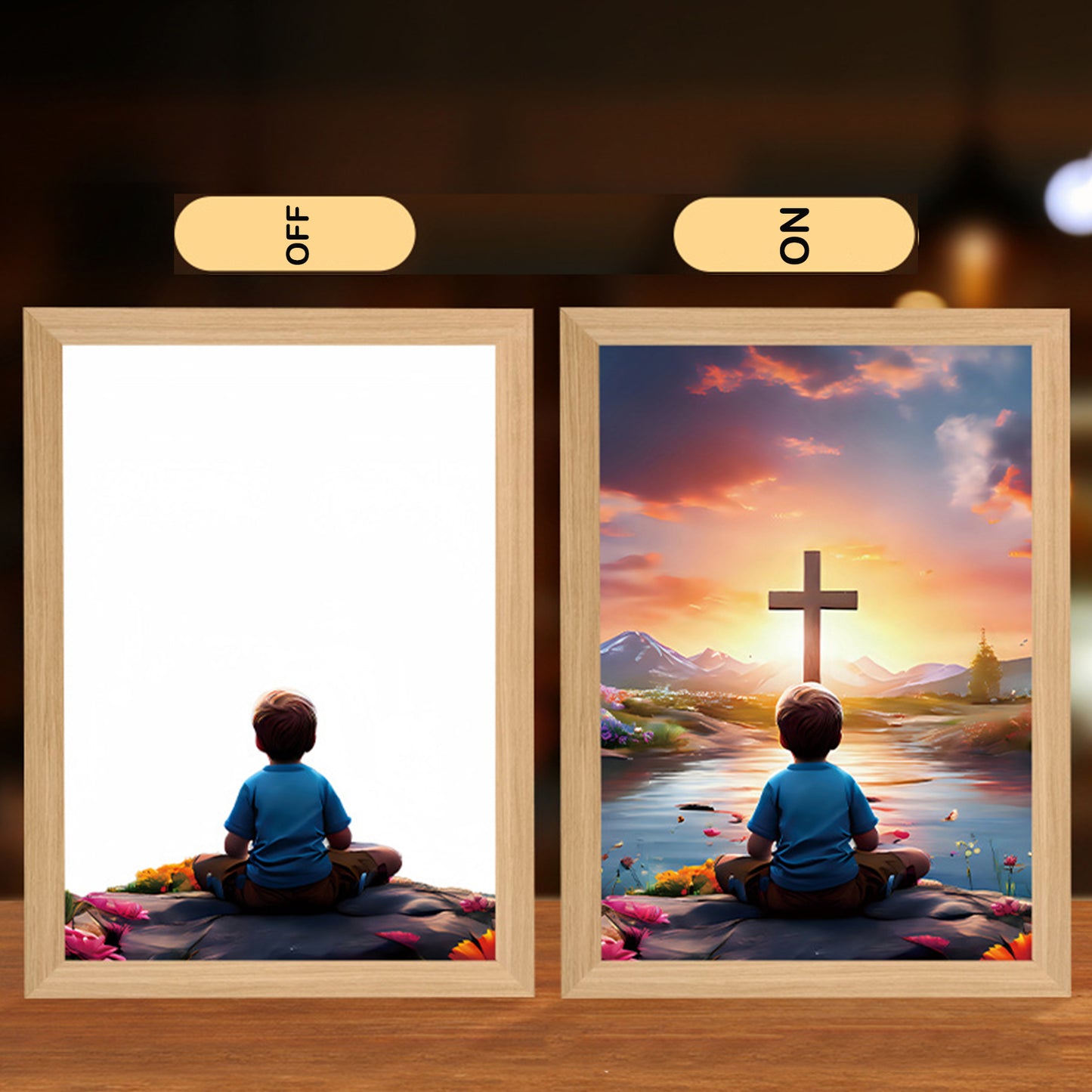 lusailstore - 4D LED Painted Jesus Night Light