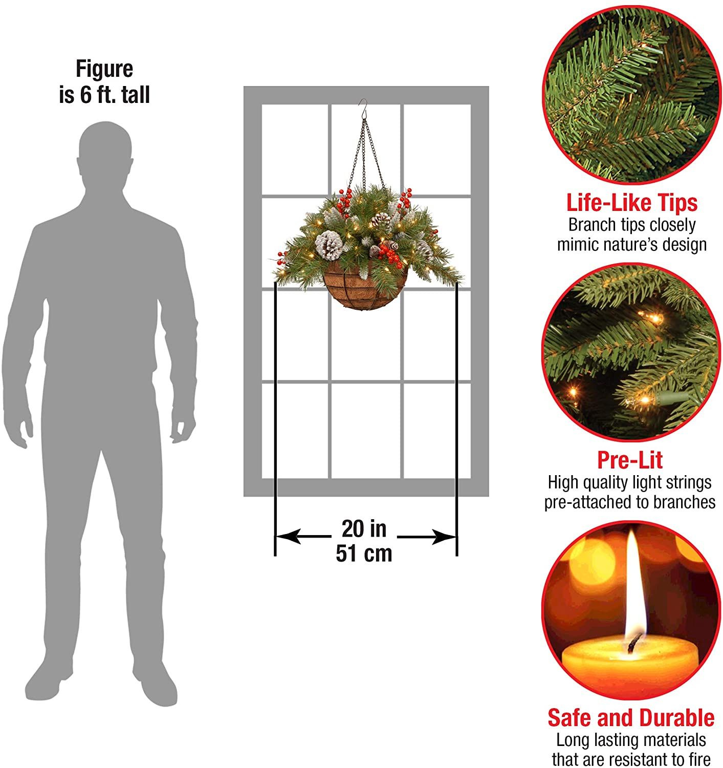 lusailstore - Magic Night Christmas Hanging Basket