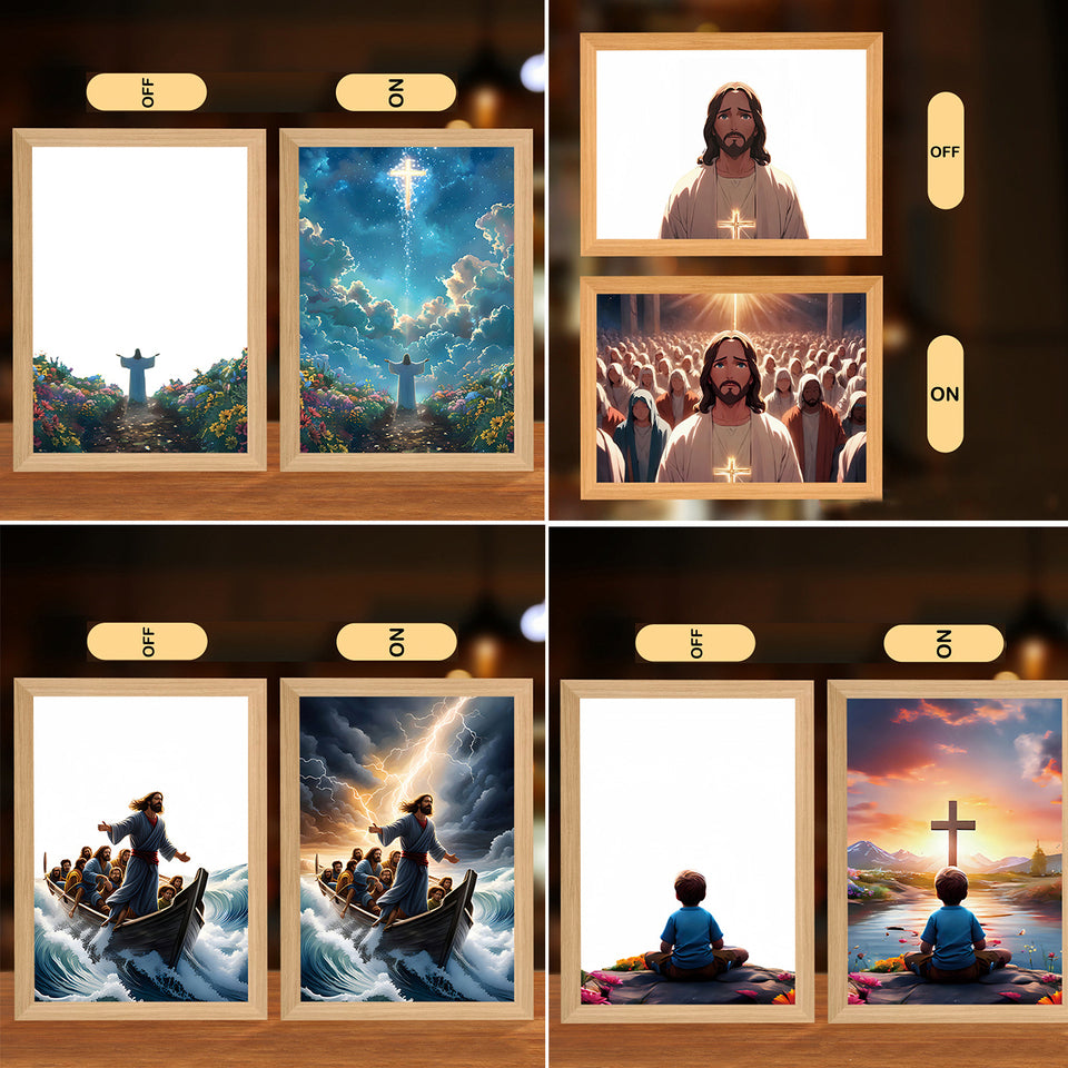 lusailstore - 4D LED Painted Jesus Night Light