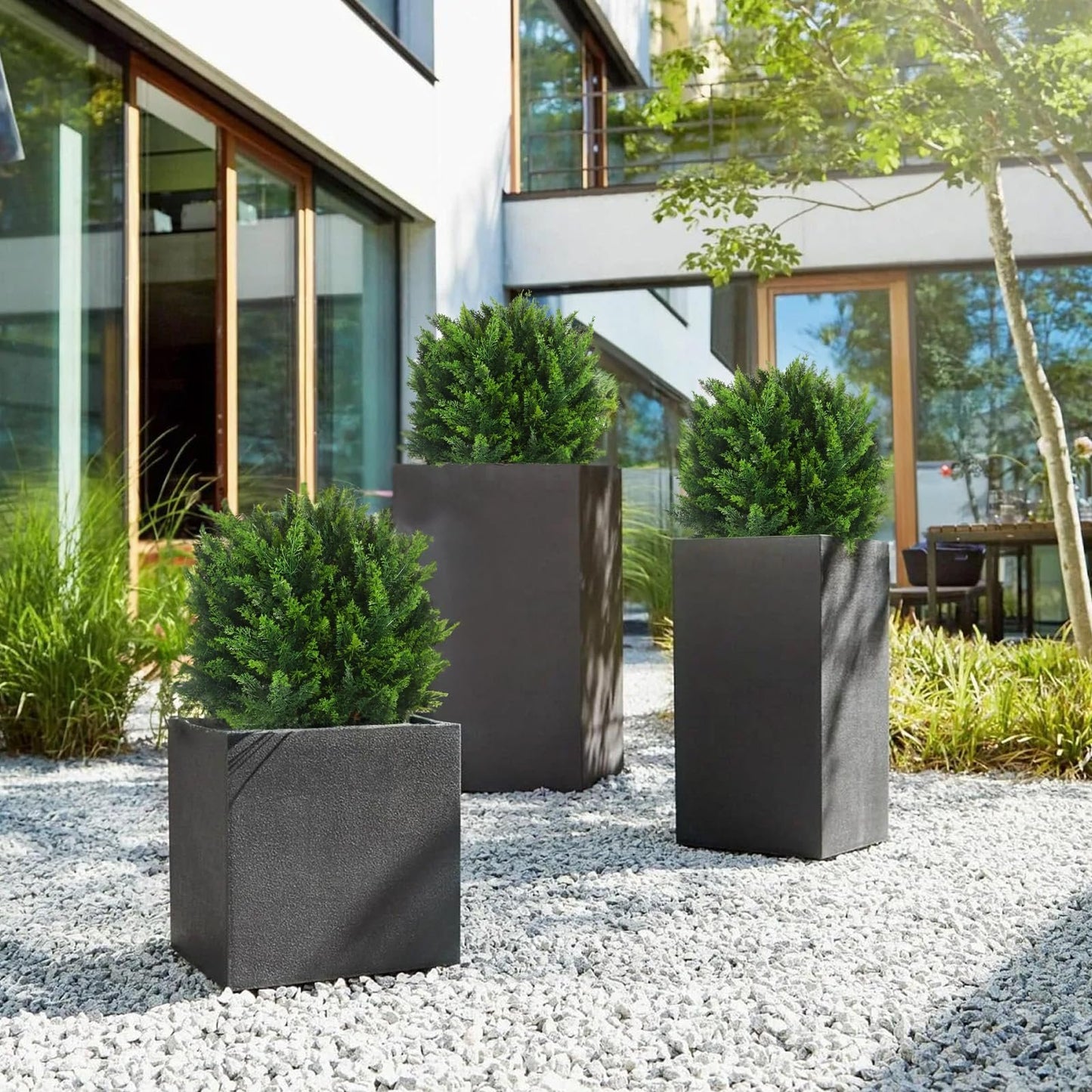 lusailstore - Artificial cedar topiary tree with ground stakes