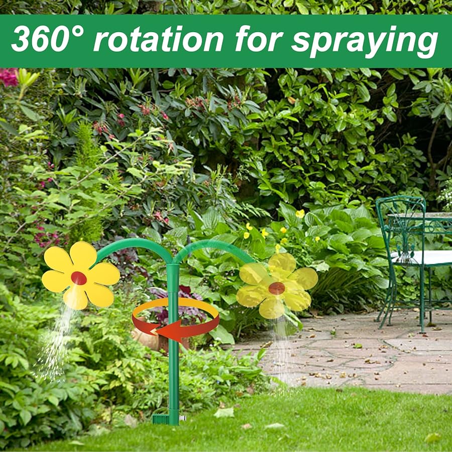 lusailstore - Dancing Sunflower Rotating Garden Sprinkler