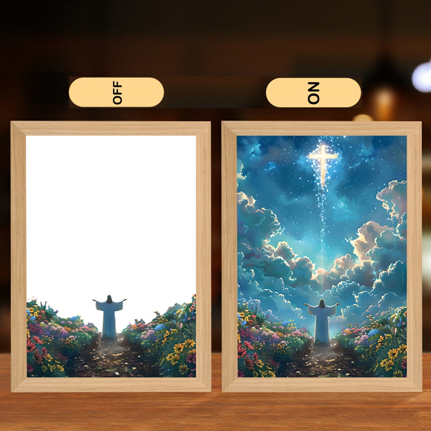 lusailstore - 4D LED Painted Jesus Night Light
