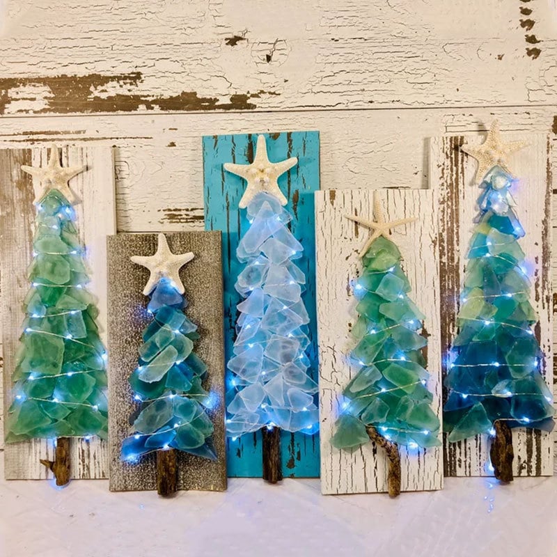 lusailstore - DIY Sea Glass Christmas Tree