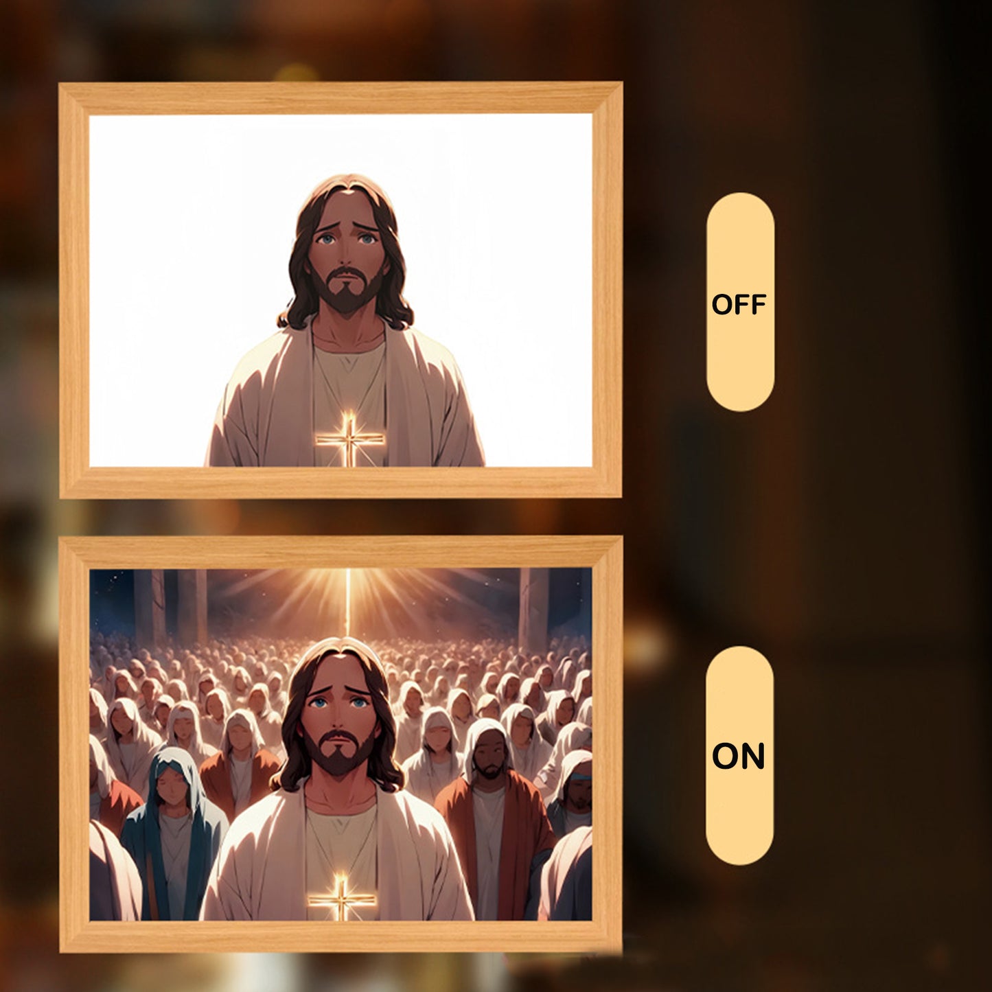 lusailstore - 4D LED Painted Jesus Night Light