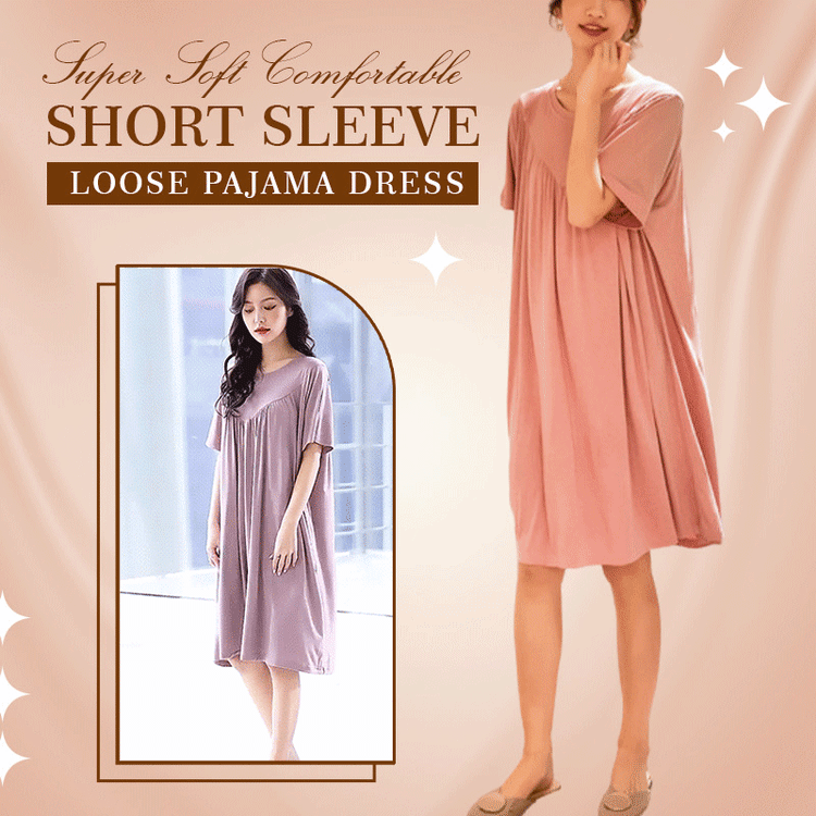 lusailstore - solid color super soft pleated pajamas dresses