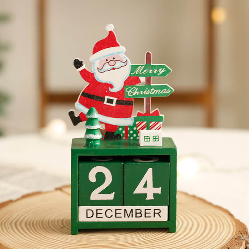 lusailstore - christmas wooden perpetual calendar decorations