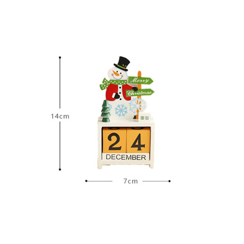 lusailstore - christmas wooden perpetual calendar decorations