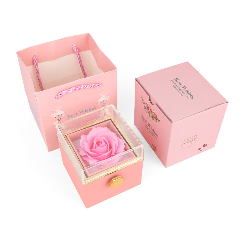 lusailstore - Creative rotating rose jewelry box
