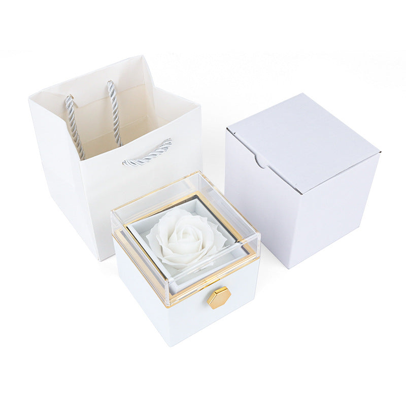 lusailstore - Creative rotating rose jewelry box