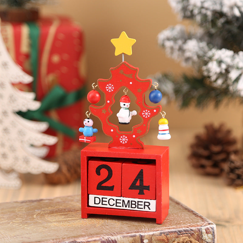 lusailstore - christmas wooden perpetual calendar decorations