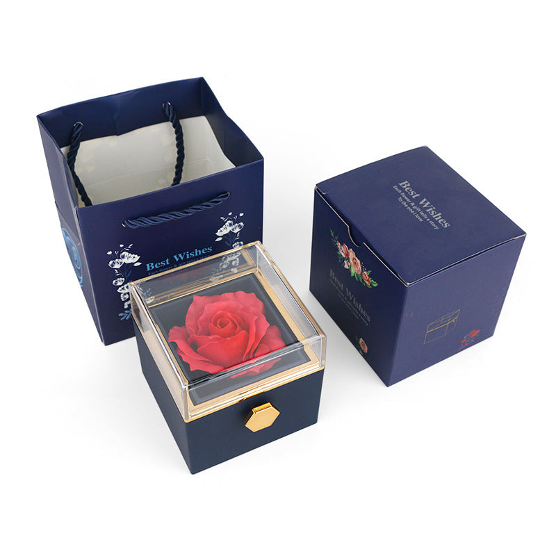 lusailstore - Creative rotating rose jewelry box