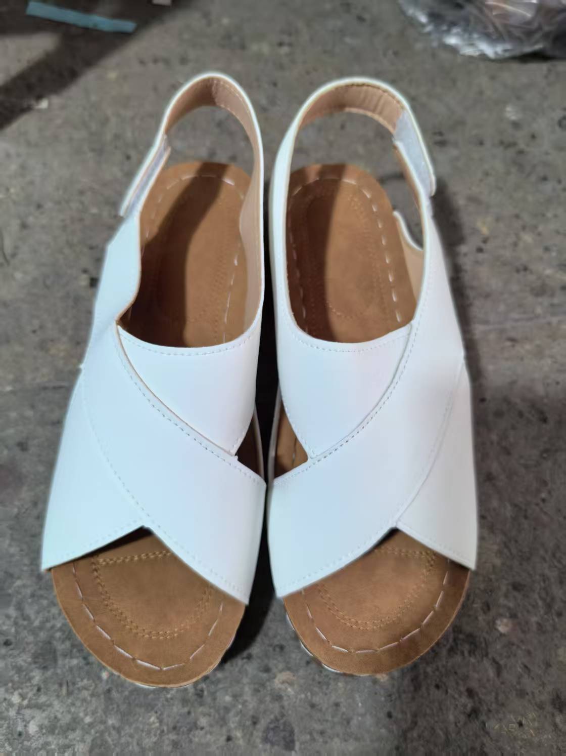 lusailstore - Women's fish mouth Velcro sandals